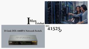  در این تصویر سوئیچ شبکه دی لینک DES-1008PA را مشاهده می کنید.