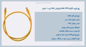 در تصویر پچ کورد لگراند Cat6 UTP با روکش PVC مشاهده میکنید