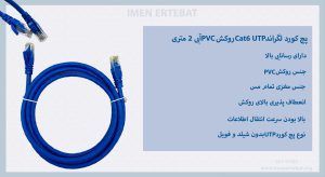 در تصویر پچ کورد لگراند Cat6 UTP با روکش PVC را مشاهده میکنید