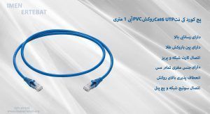 در تصویر پچ کورد کی نت Cat6 UTP آبی 1 متری را مشاهده مینمایید