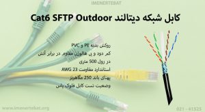 همانطور که کابل شبکه دیتالند Cat6 SFTP Outdoor مدل DL6SFOutdoor را در تصویر مشاهده می کنید مشکی رنگ است.