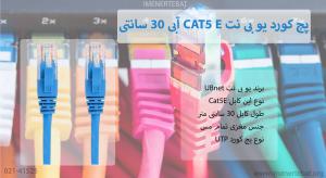 در تصویر پچ کورد یو بی نت CAT5 E آبی 30 سانتی را مشاهده مینمایید