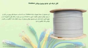 در این عکس کابل شبکه Outdoor نئو Cat5e SFTP را در حلقه 305 متری مشاهده می کنید