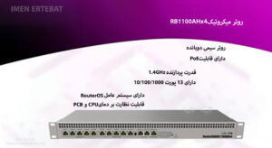 در تصویر روتر میکروتیک RB1100AHx4 با 13 پورت مشاهده مینمایید