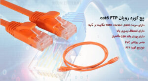 در این عکس پچ کورد رویان cat6 FTP از نوع FTP را می بینید