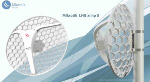 در این تصویر رادیو وایرلس میکروتیک LHG xl hp 5 را در رنگ سفید مشاهده می کنید