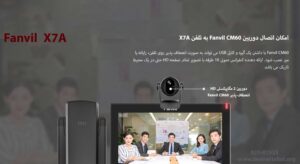 در این تصویر تلفن ویپ فنویل X7A با قابلیت ادغام با دوربین را مشاهده می کنید