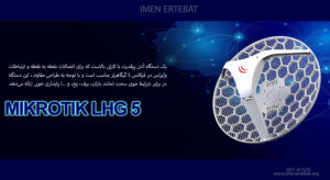 در تصویر رادیو وایرلس میکروتیک LHG 5 با محفظه توری مشاهده مینمایید