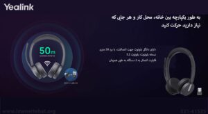 در این تصویر هدست یالینک مدل BH70 Dual که دارای دانگل بلوتوث است را مشاهده می کنید