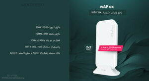 در تصویر رادیو وایرلس میکروتیک wAP ax با قابلیت POE را مشاهده مینمایید