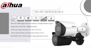 در این تصویر شاهد دوربین مداربسته داهوا مدل DH-IPC-HFW2241SP-S می باشید که دارای قابلیت IP67 می باشد