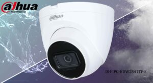 در این تصویر دوربین مداربسته داهوا مدل DH-IPC-HDW2541TP-S را در رنگ سفید مشاهده می کنید 