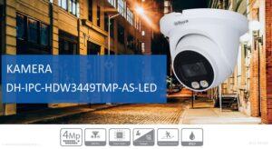 در این تصویر شاهد داهوا مدل DH-IPC-HDW3449TMP-AS-LED در رنگ سفید می باشید