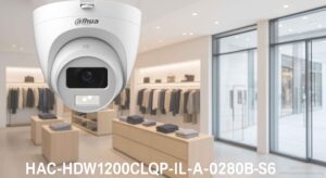 در این تصویر دوربین مداربسته داهوا مدل HAC-HDW1200CLQP-IL-A-0280B-S6 را در رنگ سفید مشاهده می کنید
