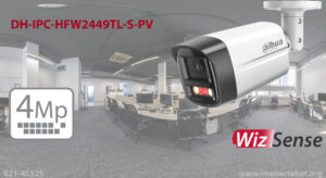 در این تصویر دوربین مداربسته داهوا مدل DH-IPC-HFW2449TL-S-PV با کیفیت 4mp را مشاهده می کنید