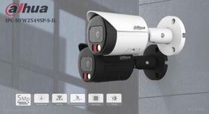 در این تصویر دوربین مداربسته داهوا مدل IPC-HFW2549SP-S-IL را با کیفیت تصویر 5 مگاپیکسل مشاهده می کنید 