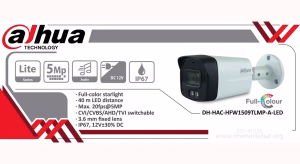 در تصویر دوربین مداربسته داهوا مدل DH-HAC-HFW1509TLMP-A-LED را مشاهده مینمایید