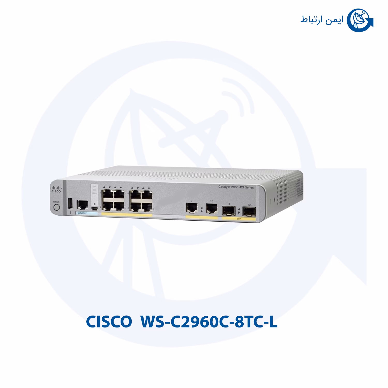 سوئیچ شبکه سیسکو مدل WS-C2960C-8TC-L