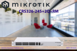 سوئیچ میکروتیک مدل CRS326-24S+2Q+RM 1 در این تصویر سوئیچ میکروتیک مدل CRS326-24S+2Q+RM