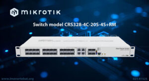 در این تصویر سوئیچ میکروتیک مدل CRS328-4C-20S-4S+RM