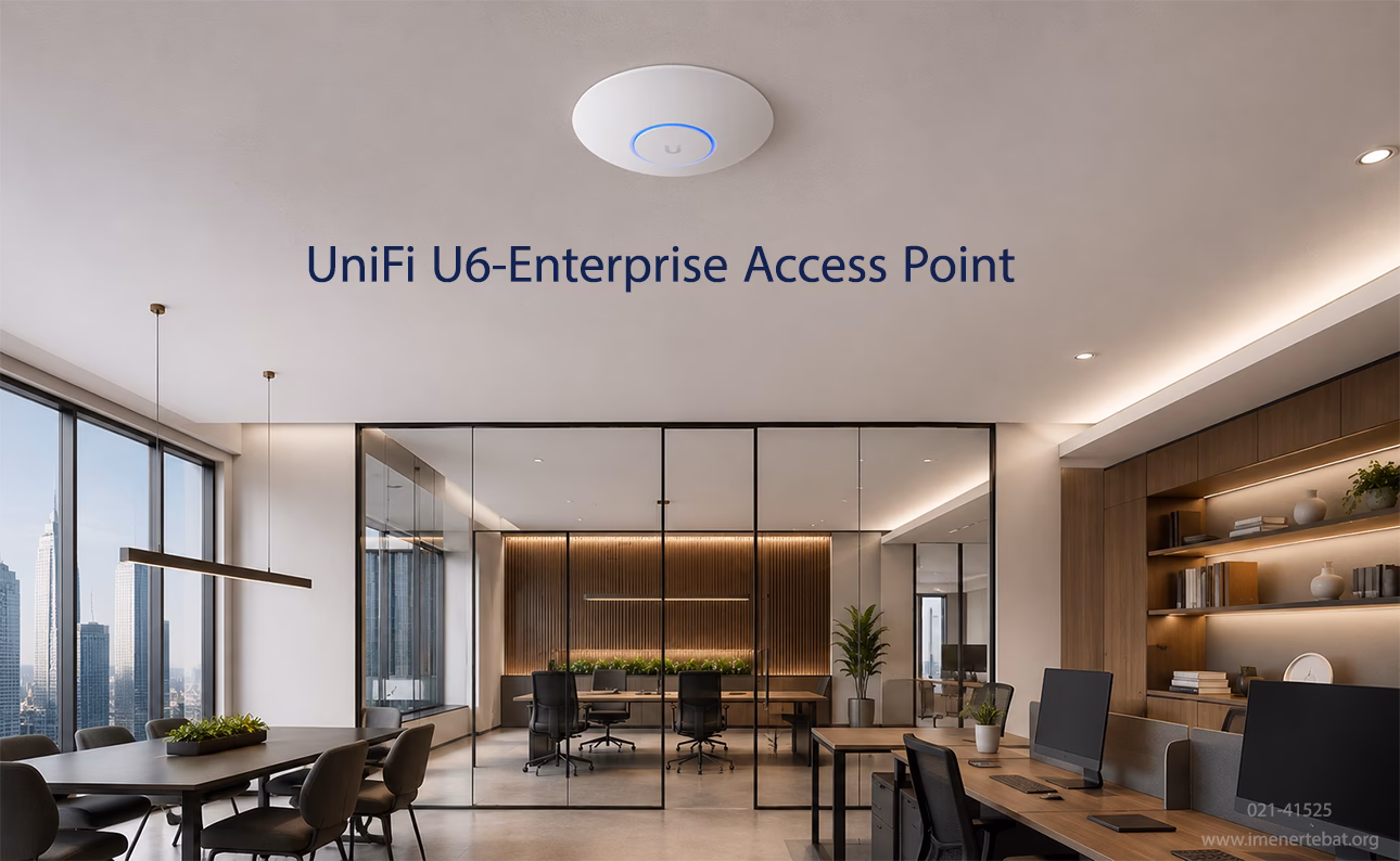 اکسس پوینت UniFi مدل U6-Enterprise 1 در این تصویر اکسس پوینت UniFi مدل U6-Enterprise را مشاهده میکنید که از قابلیت بلوتوث پشتیبانی می کند