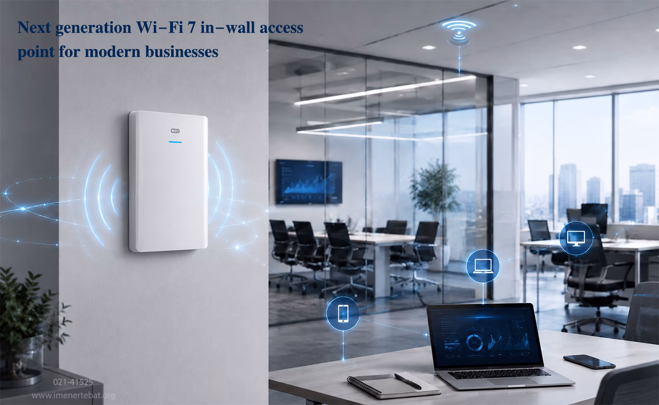 نسل جدید اکسس پوینت دیواری Wi-Fi 7 برای کسب و کار های مدرن 2 در این تصویر نسل جدید اکسس پوینت دیواری Wi-Fi 7 برای کسب و کار های مدرن را مشاهده می کنید