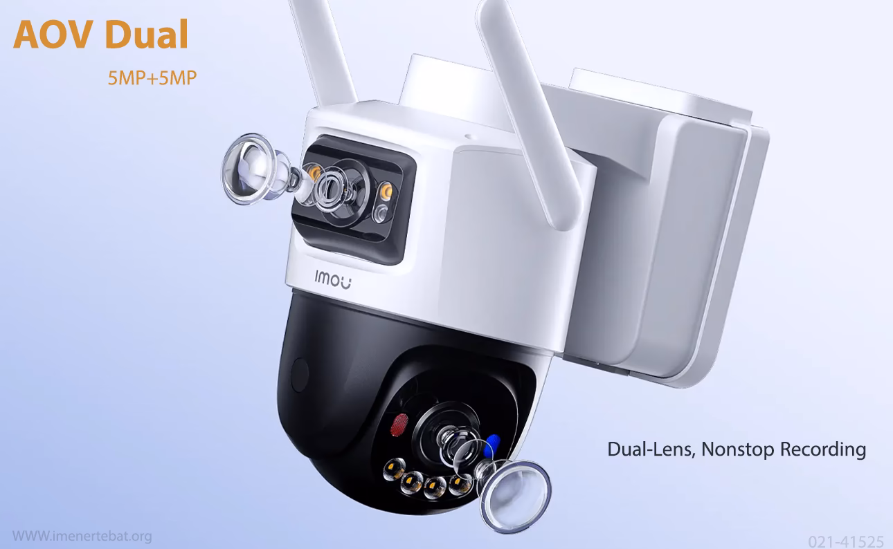 دوربین مداربسته آیمو مدل AOV Dual 2 دوربین مداربسته آیمو مدل AOV Dual با دو لنز 5+5 مگاپیکسلی