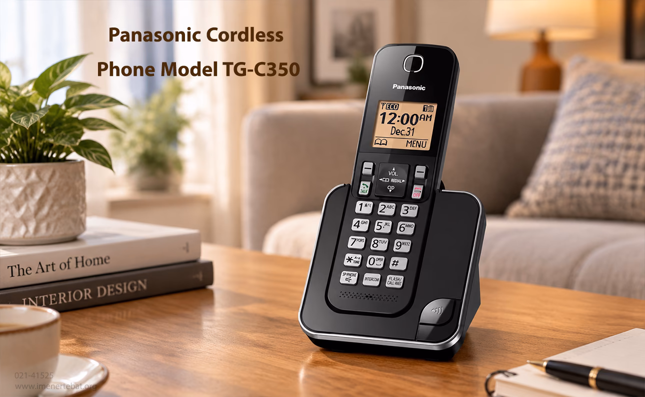 تلفن بی سیم پاناسونیک مدل KX-TGC350 1 تلفن بیسیم پاناسونیک KX-TGC350 با قابلیت Caller ID و طراحی جمعوجور